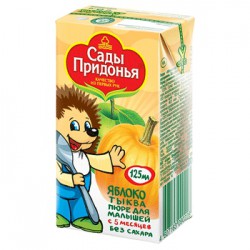 Пюре Сады Придонья яблоко тыква без сахара с 5 мес 125 г