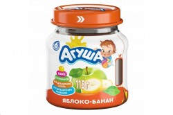 Пюре Агуша яблоко банан без сахара с 6 мес 115 г