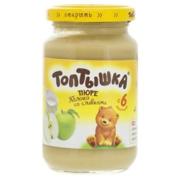 Пюре Топтышка яблоко сливки с 6 мес. 190 г