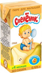 Пюре Спеленок груша с витамином С без сахара с 4 мес 125 г